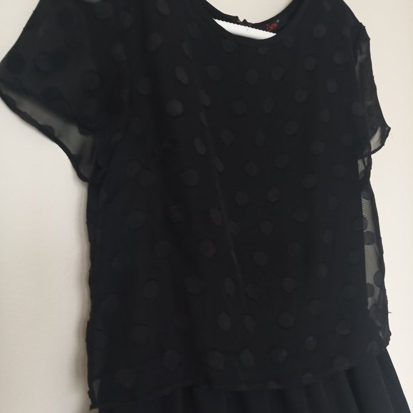 Dex Short-sleeve Knee-length Black Dress, size S - Picture 3 of 7